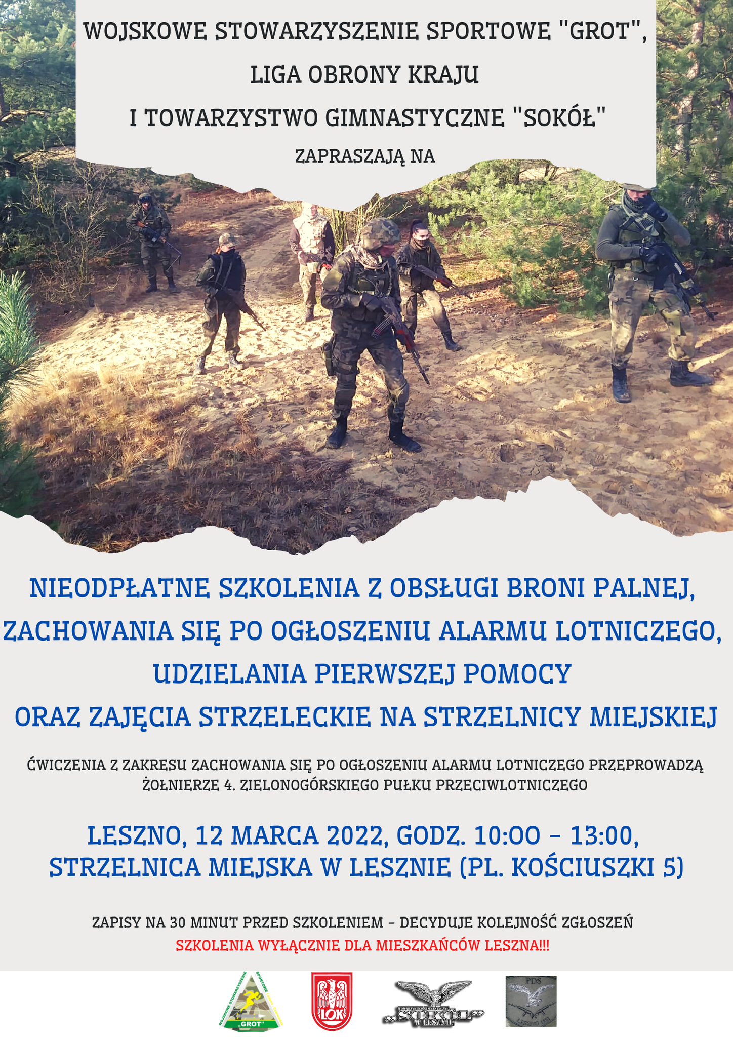 Wspólne ćwiczenia „Sokoła”, Stowarzyszenia „Grot” oraz LOK w Lesznie!
